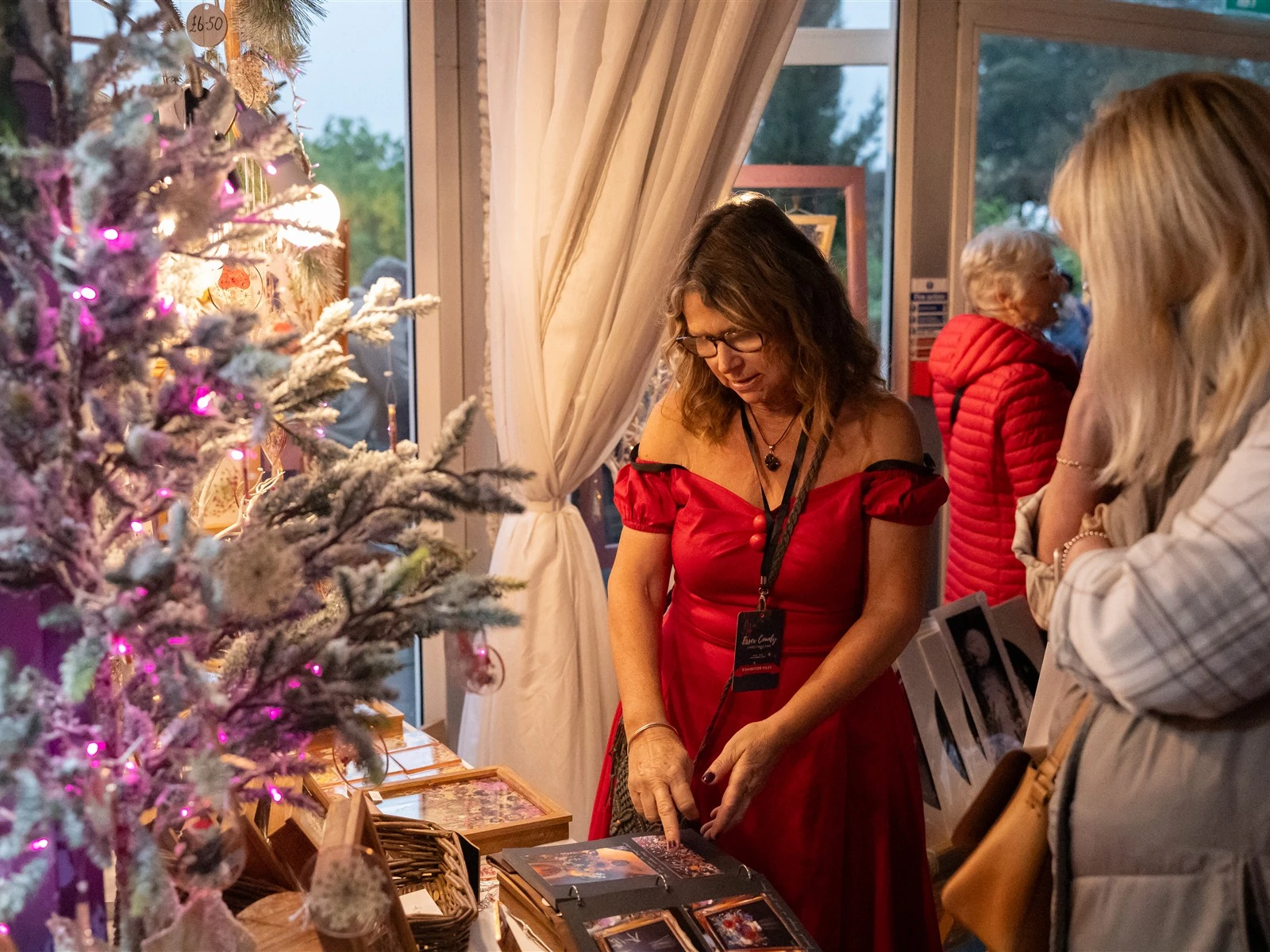 Christmas shopping stalls at the Norfolk County Christmas Fair
