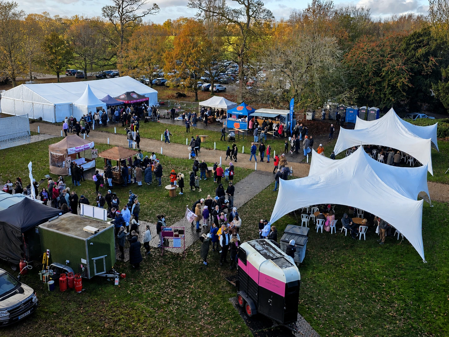 A busy Prestige County Events market at Hintlesham Hall